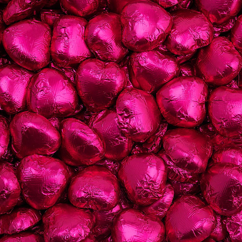 Chocolade Harten Hot Pink
