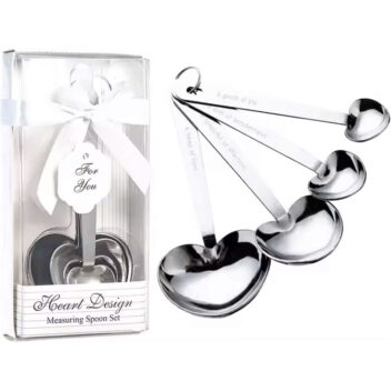 Maatlepels Hart Design Bedankjes voor Bruiloft Roestvrij Staal