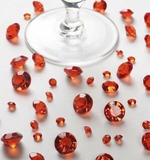 tafel kristallen rood