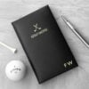 Luxe lederen Notitieboek Golf Gepersonaliseerd - Zwart
