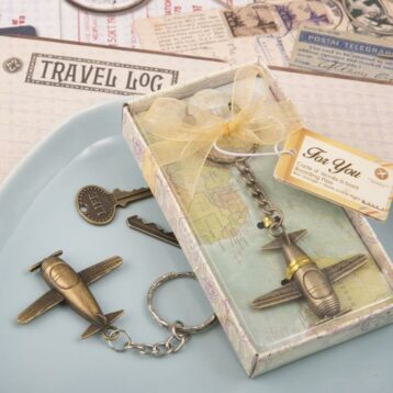 Vintage Vliegtuig Sleutelhanger