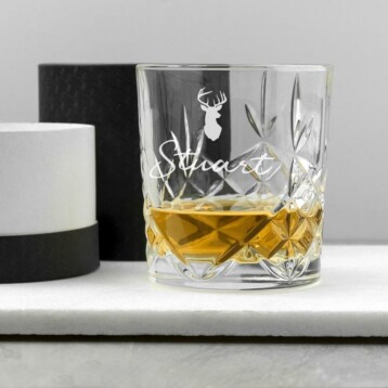 Gepersonaliseerd Whisky Glas - Stijlvol Gewei Design-2