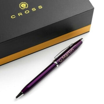 personalised cross century ii pen in plum per3271 san