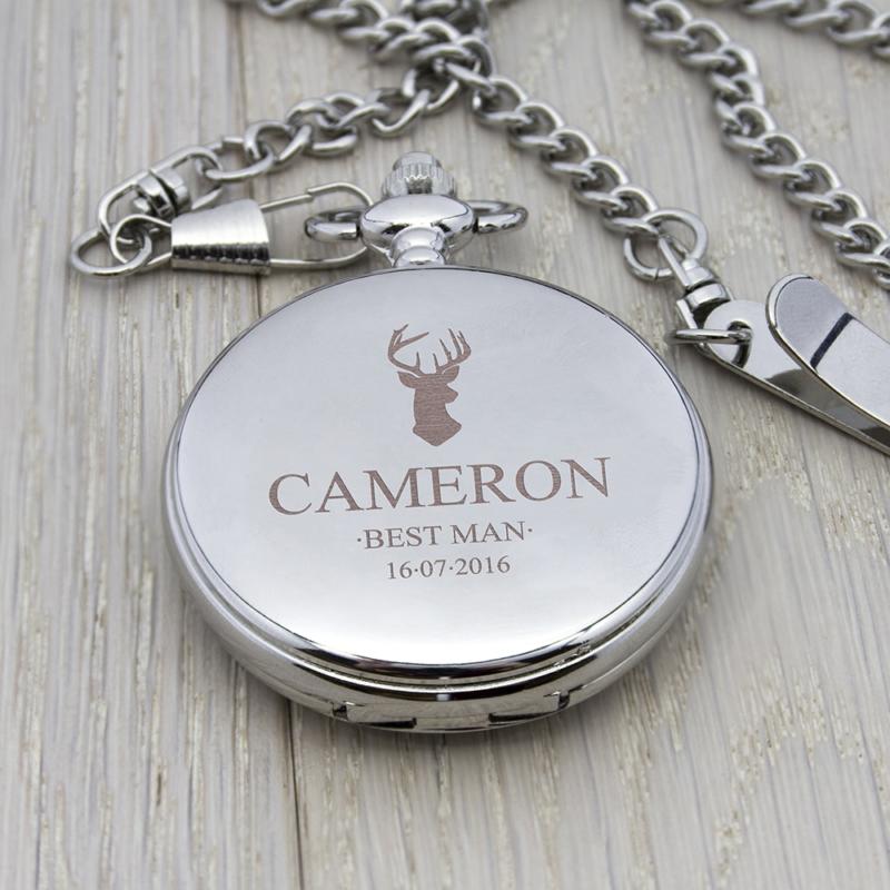 personalised groomsman icon collection pocket watch per2352 sta