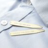 personalised gold plated secret message collar stiffener per177 cla