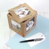 personalised oak photo cube keepsake box per433 001