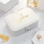 Reis Sieraden Tasje Wit - Stijlvol Gepersonaliseerd Etui voor Reizigers