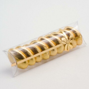 Luxe Plastic Koker Doosjes Goud Design - 10 x 3.8 cm - 10 Stuks