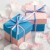Tweekleurige Doosjes Blauw & Roze Zijdeglans - 10 stuks