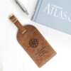 personalised natural tan engraved leather luggage tag per3104 001