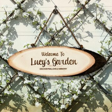 welcome to my garden wooden sign per779 001