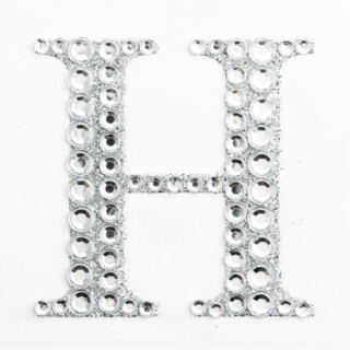 Zelfklevende Diamante Glitter Letter H