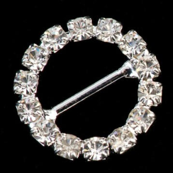 Kleine Ronde Diamant Gesp - 10 stuks