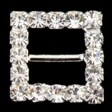 Kleine Vierkante Gesp Diamant - 10 stuks