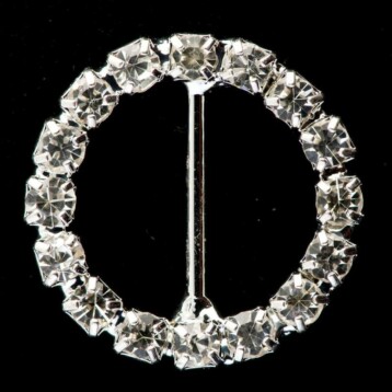 Diamant Gesp in middelgrote cirkels - 10 stuks