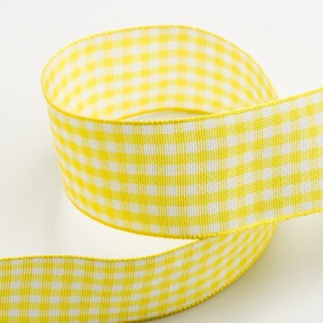 Yellow Gingham Ribbon