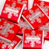 Kerst Chocolade Sneeuwvlok - Rood & Zilver