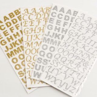 Self adhesive alphabet
