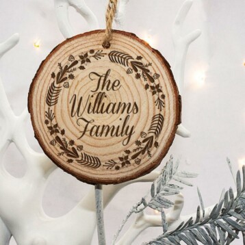 Kerstboom Decoratie Familie Krans met Naam