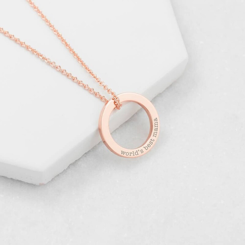 personalised family ring necklace per3752 rgl