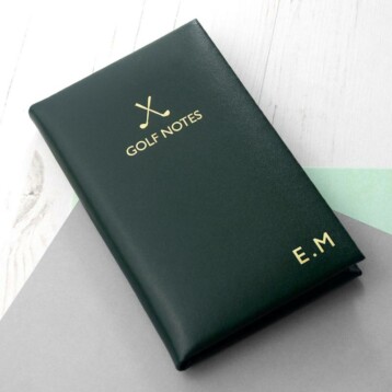 personalised luxury leather golf notes per3218 gre 1