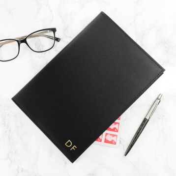 personalised luxury leather refillable notebook per3962 001