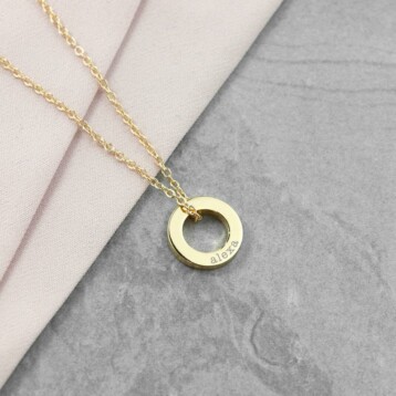 personalised mini ring necklace per3751 gld