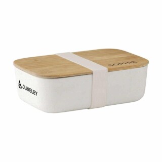 Bamboe Lunchbox Wit Gepersonaliseerd