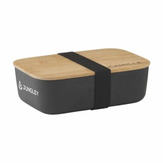 Bamboe Lunchbox zwart Gepersonaliseerd