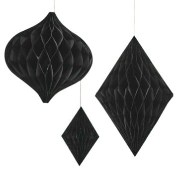Black Honeycomb Bruiloft Decoratie.2