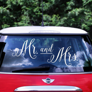 Mr & Mrs Auto stickers