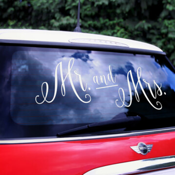 Mr & Mrs Auto stickers.2