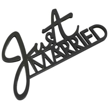 Zwarte Just Married Tafelsetting,2