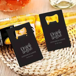 Drunk in Love Stalen Flesopener Zwart Huwelijksgeschenk