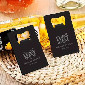 Drunk in Love Stalen Flesopener Zwart Huwelijksgeschenk