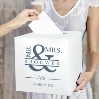 Gepersonaliseerde Mr & Mrs Envelope Box