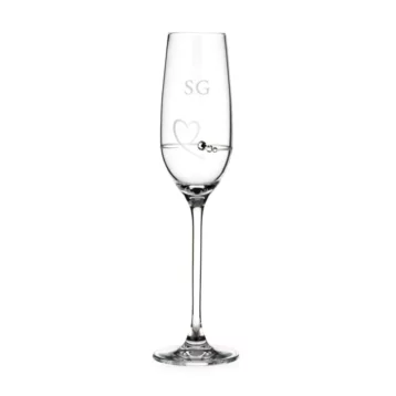 Gepersonaliseerd Champagneglas met Swarovski-kristallen.4