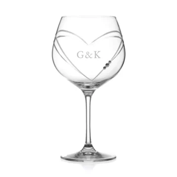 Gepersonaliseerd Gin Glas met Swarovski kristallen.4