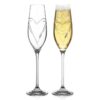 Romantische Gepersonaliseerde Champagneglazen met Echte Swarovski Kristallen