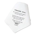 Gepersonaliseerde Thank You Zakdoek als Emotioneel Huwelijkscadeau met Naam