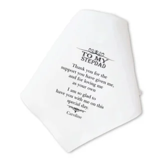 Gepersonaliseerde Zakdoek To My Stepdad als Emotioneel Huwelijkscadeau met Naam