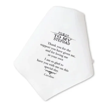 Gepersonaliseerde Zakdoek To My Stepdad als Emotioneel Huwelijkscadeau met Naam