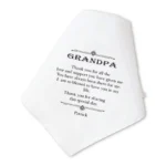 Gepersonaliseerde Zakdoek voor Opa als Emotioneel Bruiloftscadeau met Naam