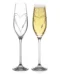 Romantische Gepersonaliseerde Champagneglazen Set met Swarovski als huwelijkscadeau