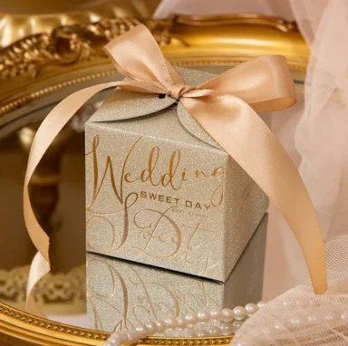 Luxe Gouden Glitter Geschenkdoosje