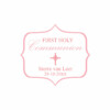 Roze Holy Communion Bedankt Stickers