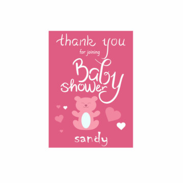 Roze Babyshower Stickers
