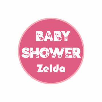 Gepersonaliseerde Babyshower Girl Stickers