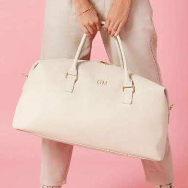 Gepersonaliseerde Weekender met Initialen roze