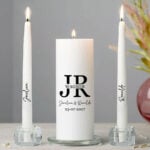 Gepersonaliseerde Trouwkaarsen Signature Monogram voor Bruiloft